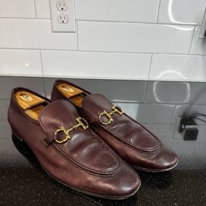 Salvatore Ferragamo ANDERSON Gancini Bit Dress Shoes Purple  Loafers US 13